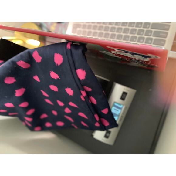 H & M women's slacks pants trousers chinos women's 14 blue navy pink fuchsia - Picture 11 of 12